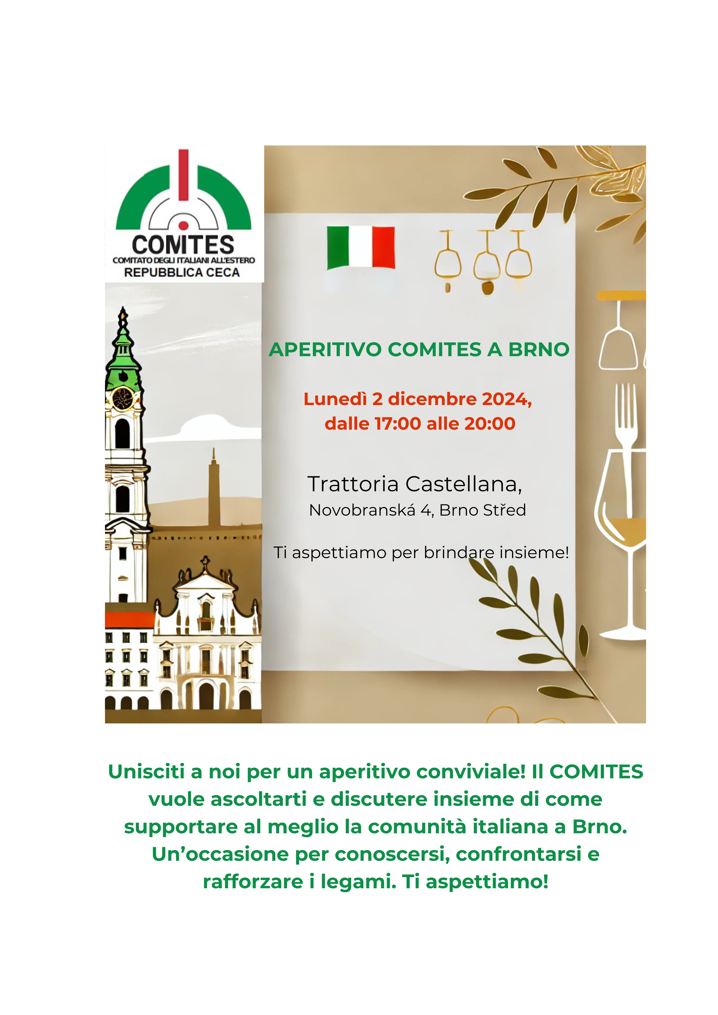 APERITIVO COMITES A BRNO: incontriamoci!